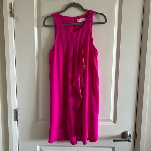 - AMANDA Uprichard 100% Silk Mini Dress Ruffle Front Sleeveless Size Small… - Picture 2 of 8